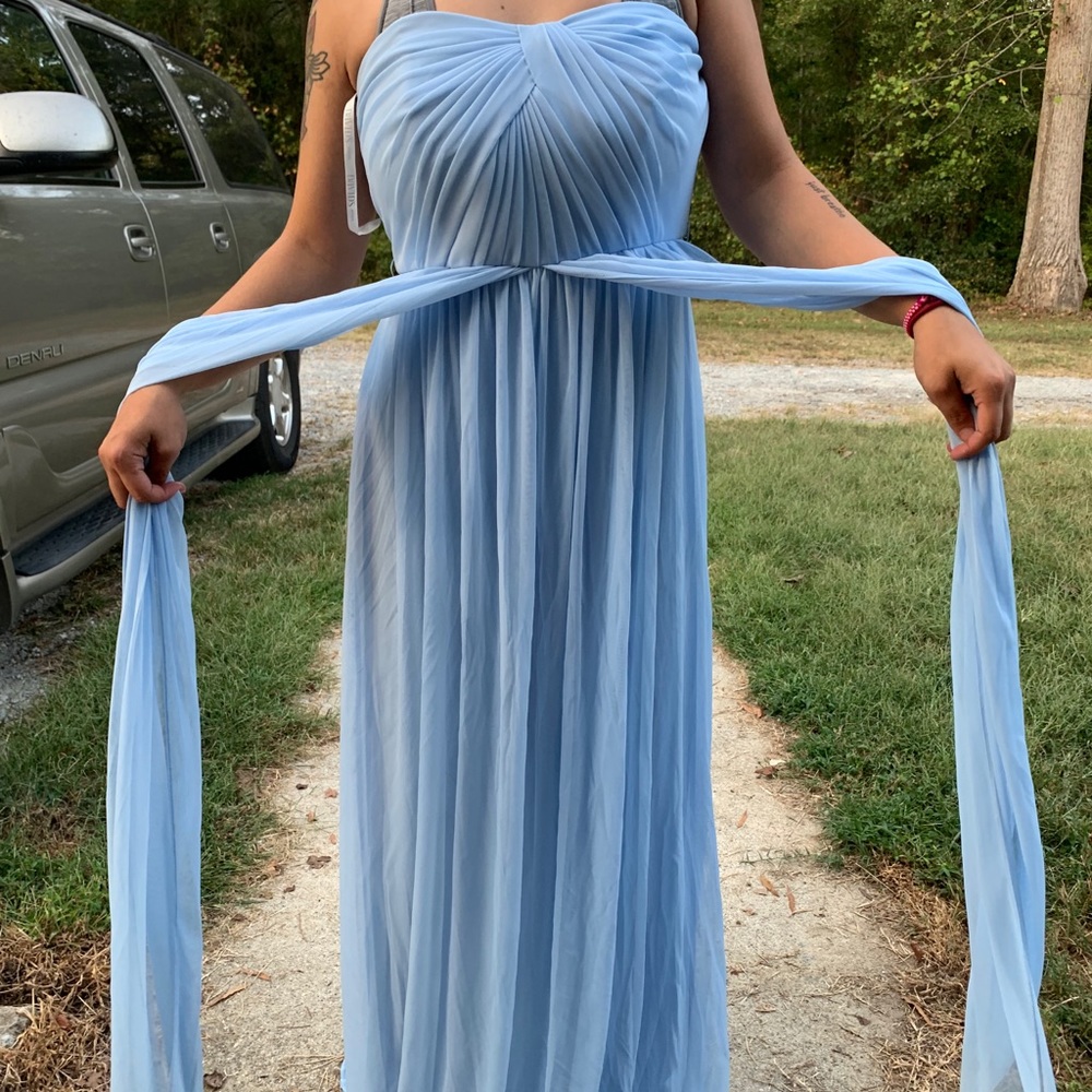 Light blue bridesmaids dress